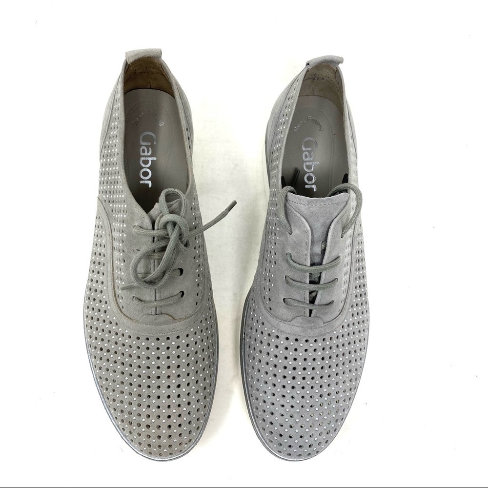 Gabor 61.453.19 fashion perforated derby grey - Picture 4 of 9